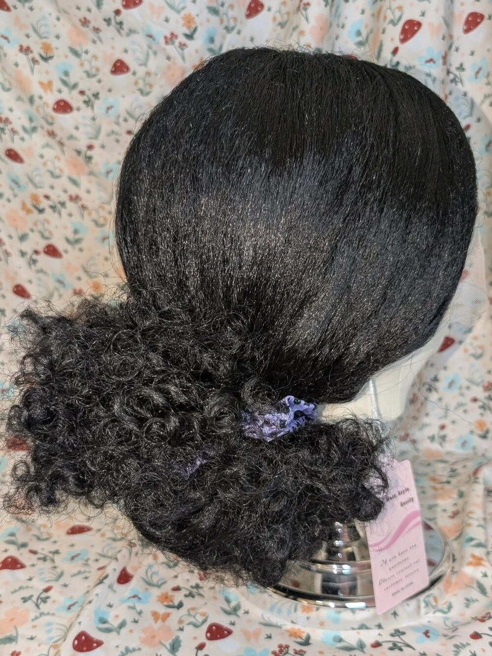 Yaki Kinky Straight Lace Front Wig Curly Ends 16